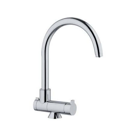 Robinet 3 voies avec canne rabattable - Firenze - Chromé