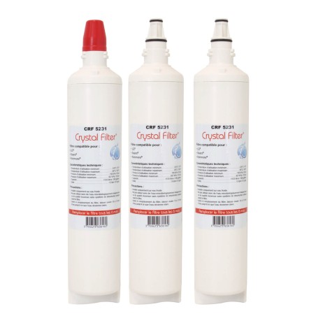 Filtre LT600P LG - Filtre Frigo LG  - Kenmore - Sears compatible - Crystal Filter CRF5231 (lot de 3)