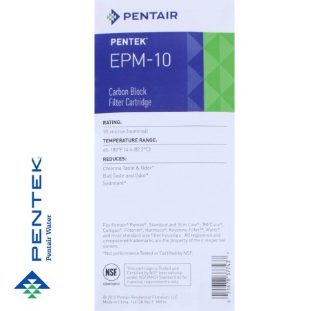 Cartouche charbon actif 9''3/4 10µm  - Pentek Pentair Water