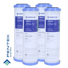 Cartouche charbon actif 9''3/4 10µm (lot de 4) - Pentek Pentair Water