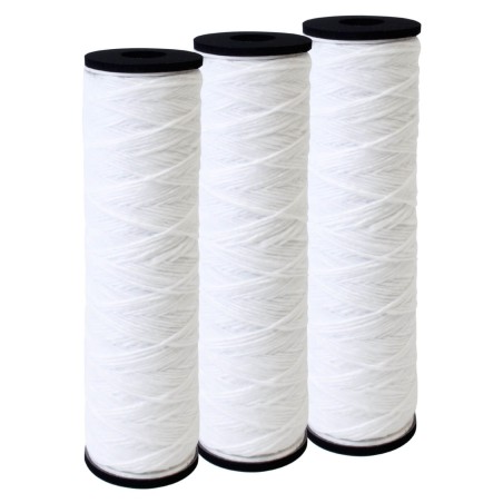 Cartouche double action - sédiment 10µm + Charbon Actif - 9"3/4 (lot de 3)