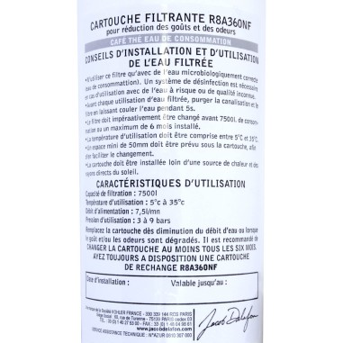 Cartouche de filtration carafe Jacob Delafon
