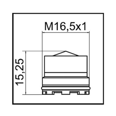 Aérateur caché TT M16,5x1 - avec clé