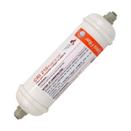 Filtre en ligne GAC compatible Culligan® 01-0000-79 - Crystal Filter® CRI 210 Push In 1/4"