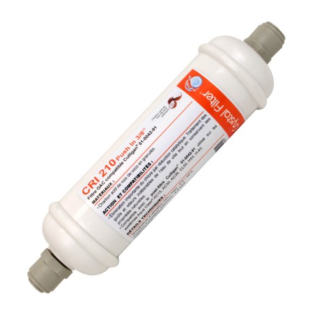 Filtre en ligne GAC compatible Culligan® 01-0042-91 - Crystal Filter® CRI 210 Push In 3/8"