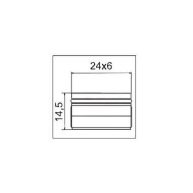 Aérateur rectangulaire Laminar 24 x 6 mm
