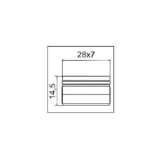 Aérateur rectangulaire Laminar 28 x 7 mm 2