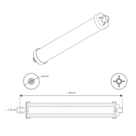 Cartouche CLG-101 sédiment compatible Culligan® S7011-C pour AC30, AC15 - Crystal Filter® CLG-101