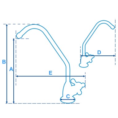 Robinet secondaire 1 voie - Robinet osmoseur modèle "Mississipi" - Chromé