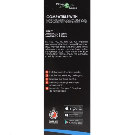 Filtre à eau Jura compatible Claris Blue pour machines à café ENA et IMPRESSA - CFL-802