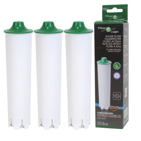 Filtre à eau CFL-802 compatible Jura Claris Blue pour machines à café ENA / IMPRESSA (lot de 3)