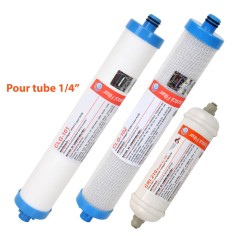 Cartouches compatibles AC30 - Pack sédiment + charbon + post-charbon 1/4" - Crystal Filter®
