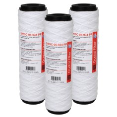 Cartouche SWGC-05-934-PP double action - sédiment 5µm + Charbon Actif - 9"3/4 - Crystal Filter® (lot de 3)