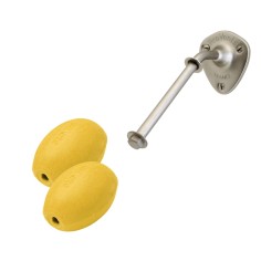 Lot porte-savon nickel brossé + 2 savons jaunes rotatifs écoliers Provendi