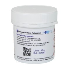 Permanganate de potassium - Pot de 40 g