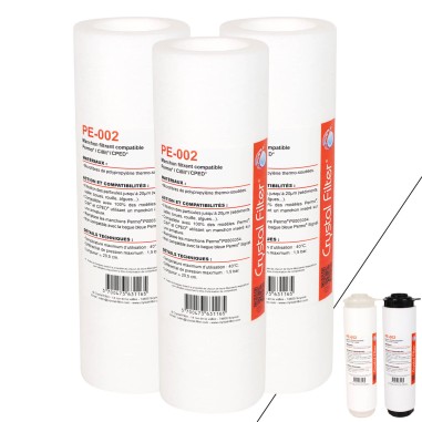 Kit cartouches pour PERMO DIPHOS  : Crystal Filter® PE-002 et CO-934-POL1
