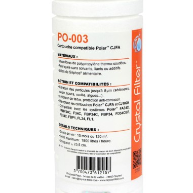 Cartouche Crystal Filter® compatible CJFA et CJ1020 pour Polar™