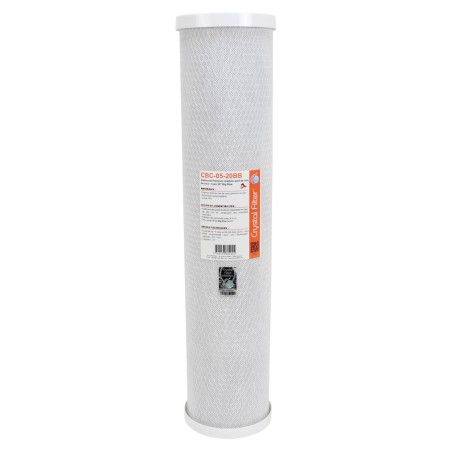 Cartouche CBC-05-20BB Premium charbon actif 20" Big Blue - 5 µm - Crystal Filter®