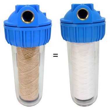 Cartouche SWGC-05-934-PP double action - sédiment 5µm + Charbon Actif - 9"3/4 - Crystal Filter®