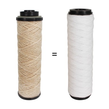 Cartouche SWGC-05-934-PP double action - sédiment 5µm + Charbon Actif - 9"3/4 - Crystal Filter®