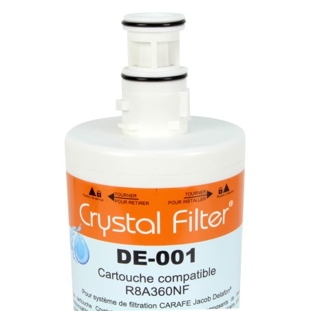 Cartouche R8A360NF compatible pour "Carafe" Jacob Delafon - Crystal Filter® DE-001