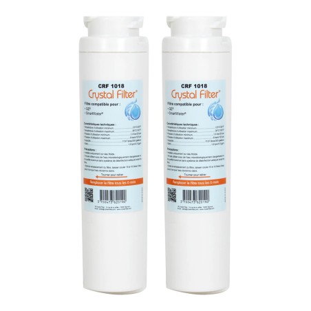 Filtre MSWF - Filtre frigo compatible General Electric - Crystal Filter® CRF1018 (lot de 2)