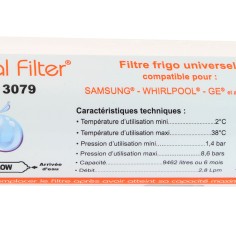 Filtre frigo SBS7052-4 Liebherr compatible - Filtre frigo américain externe 2