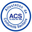 Produit certifié par la norme ACS