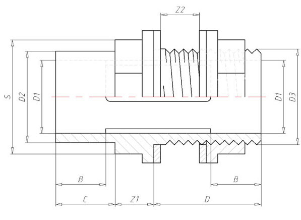 dimension traversé de réservoir