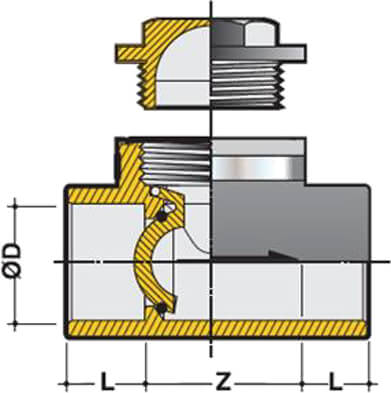 Schéma dimensions clapet anti-retour