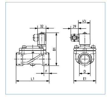 électrovanne Type 5281 complète avec bobine selon DIN EN 175301-803 Forme A pour connecteur Type 2508
