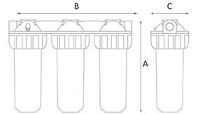 Dimensions carter BX 10 pouces Atlas Filtri