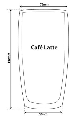 verres à café latte en verre double paroi - Filter Logic® CFL-655B :