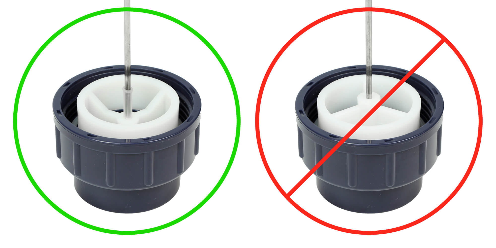 Tige fibre de verre débimètre ancien modele 63 mm