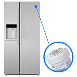Emplacement du filtre à eau GE SmartWater dans compartiment frigo