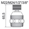 Embout robinet économie eau adaptable M22 et M24 (standard) 1/2" et 3/8" 13.5L à 15.00L par minute :