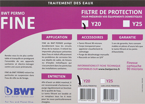 Applications filtre Permo Fine